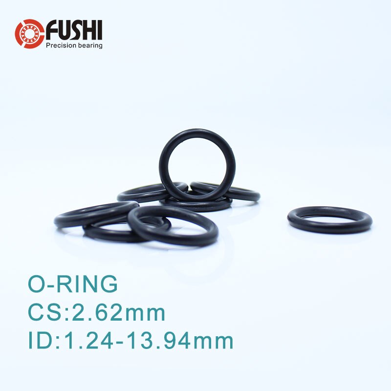 Cs2.62mm epdm o ring  id 1.24/2.06/2.84/3.63/4.42*2.62 mm 100 stk o-ring pakning tætning udstødnings montering gummi isolator gennemføring oring
