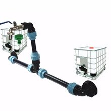 1 X IBC Adapter Connection Lever Set For IBC Adapter Connection Lever Set For 2 Tanks Outlet Tee Connector+Tap Valve Water Cans: 5