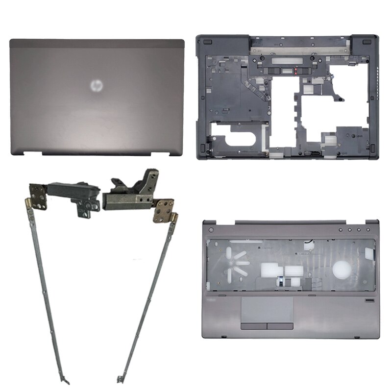 laptop lcd bakdeksel/frontramme/hengsler/håndleddstøtte/bunndeksel til hp probook 6560b 6570b 641202-001 641205-001 644695-001