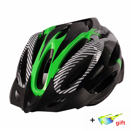 Lightweight Motorbike Helmet Road Bike Cycle Helmet Mens Women for Bike Riding Safety Adult Bicycle Helmet Bike MTB: black-green