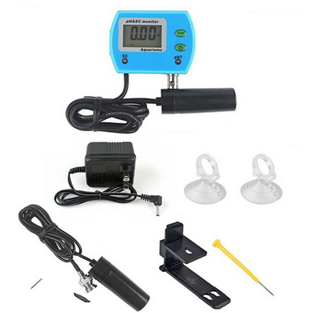 Lcd Water Meter Ph/Ec Meter Acidometer Digitale Display Water Meterfor Voor Huishoudelijke Drinkwater Zwembad Aquarium Water Blauw