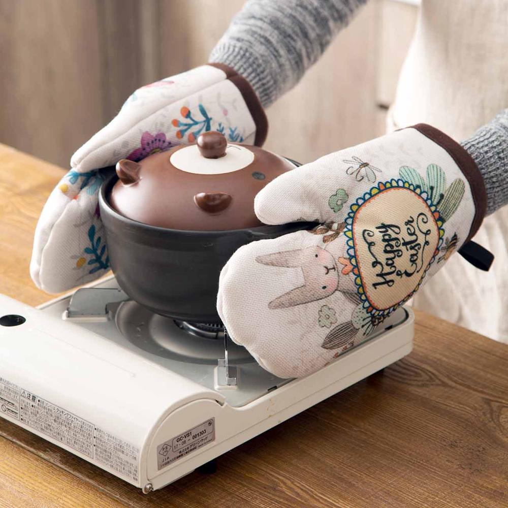 1Pc Ovenwanten Keuken Koken Magnetron Handschoenen Pannenlap Hittebestendige Mitts Koken BBQ Handschoenen Pannenlap Keuken Handschoenen