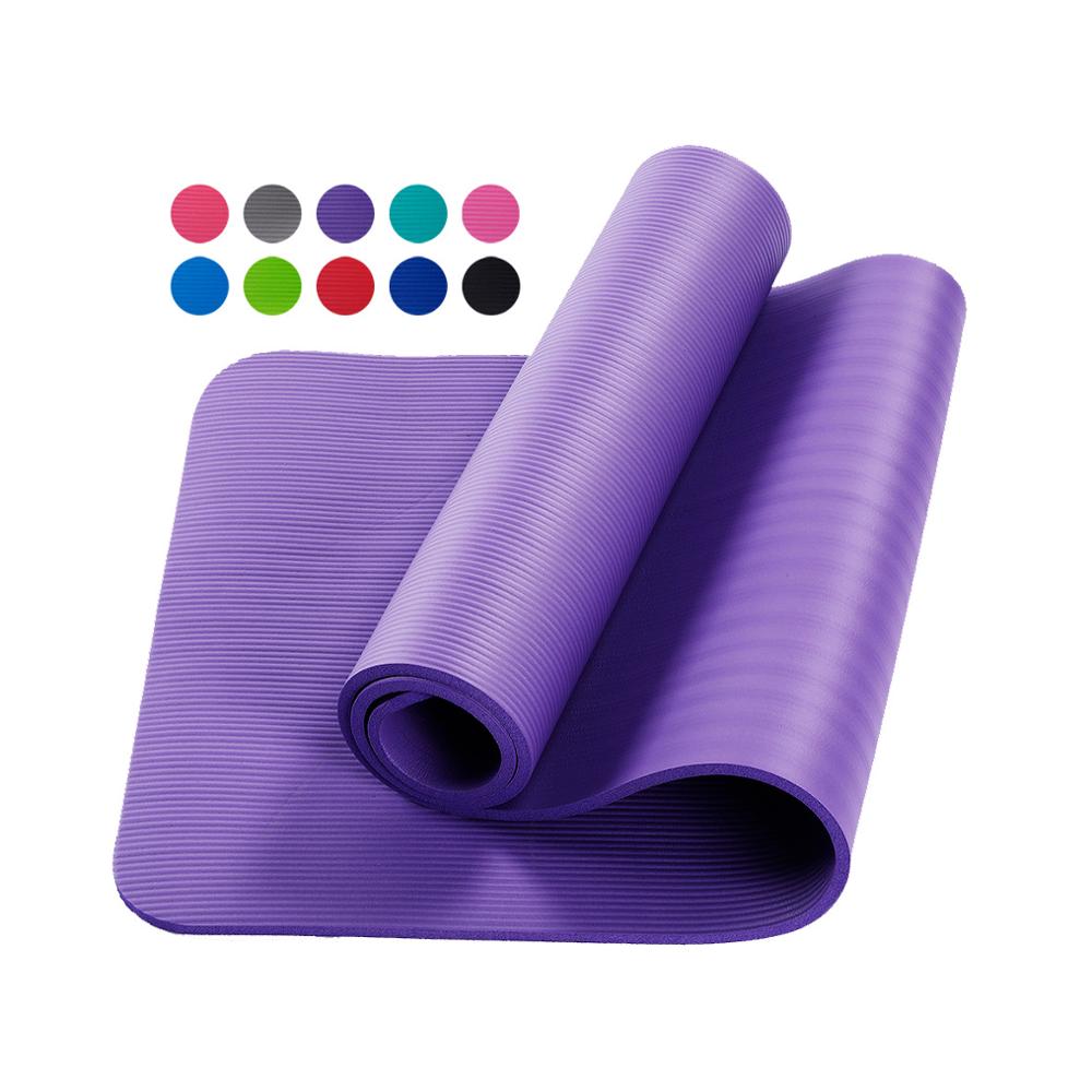 183*61*1cm yogamåtter med kropslinje tykke yoga pilatesmåtter gymnastikbalancepuder fitnessmåtter skridsikre dansepuder: Lilla