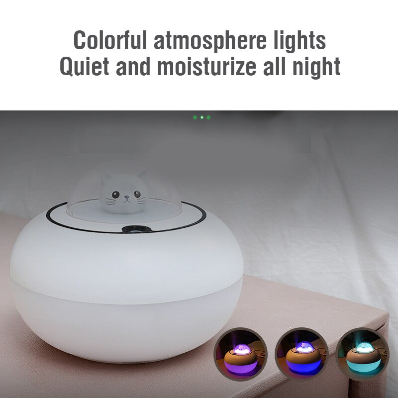 Usb Aroma Essentiële Olie Diffuser Ultrasone Luchtbevochtiger Aromatherapie Diffuser 3 Kleuren Led Light Cool Mist Maker Luchtbevochtiger