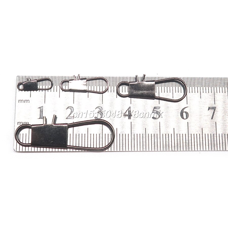Minfishing 50/100 st/lot typ b fishing snap rostfritt stål fat clip interlock nål krok tillbehör
