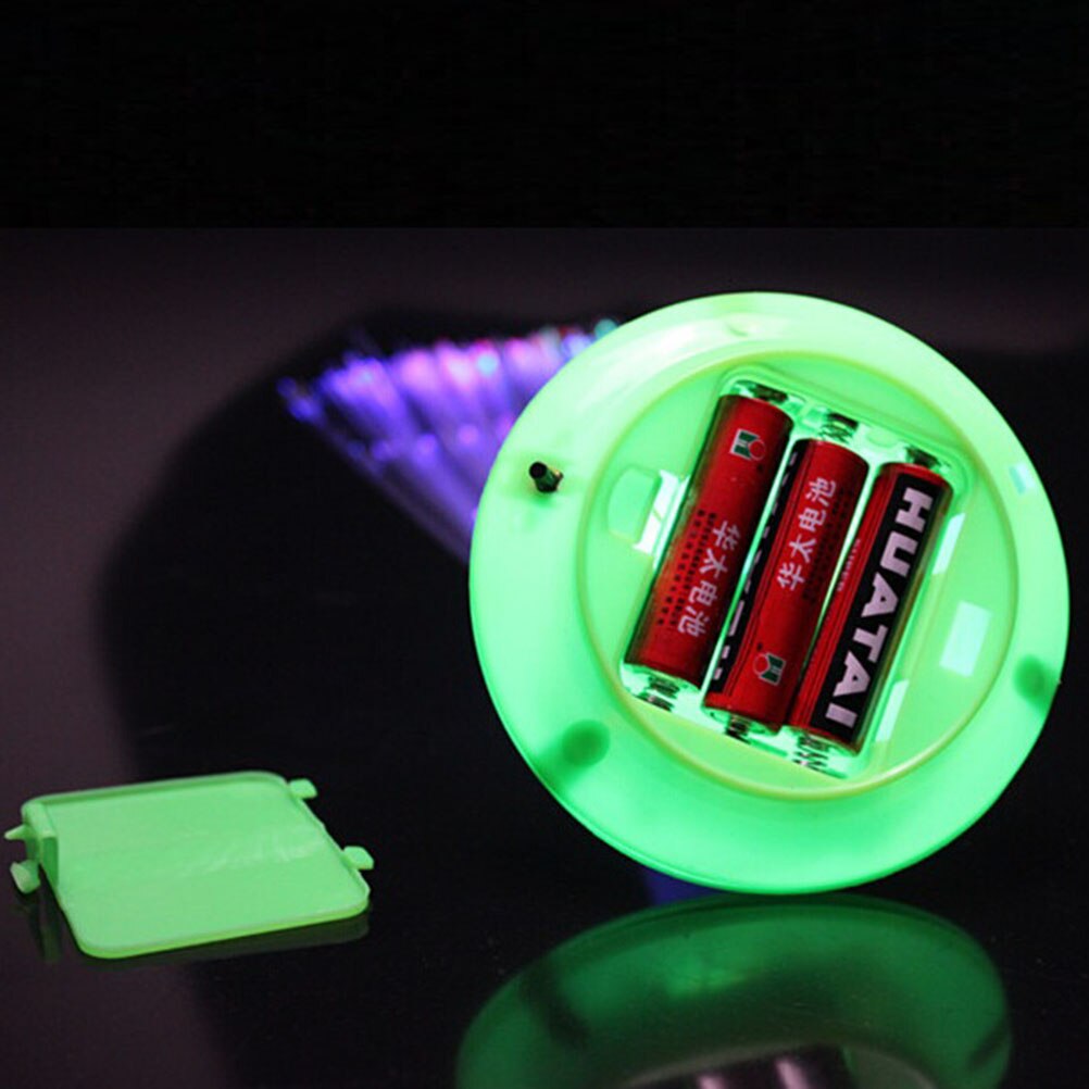 Romantic Color Changing LED Fiber Optic Night Light-Up Toy Lamp Battery Powered Small Light Christmas Party Decor 1Pc