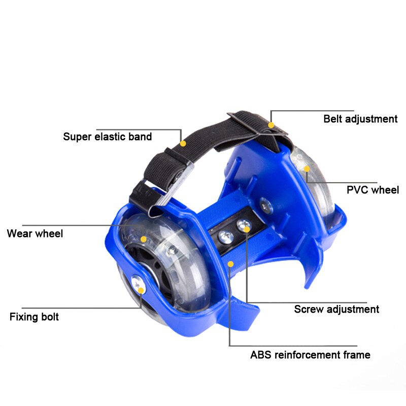 1 Pair Flashing Roller Skating Shoes Whirlwind Pulley Flash Wheel Heel Roller Adjustable Simply Roller Skating Shoes for kids