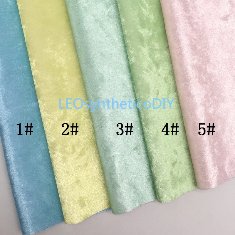 Leosyntheticodiy pastelfarver knust fløjl blødt stof til sløjfer gør 21 x 29cm 6 s 16