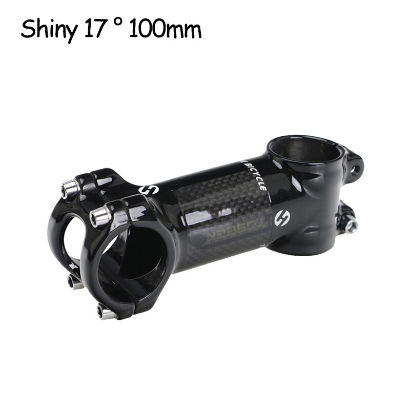 Toseek sykkelstyrestem karbon aluminium landevei mtb sykkelstem ultralett 31.8 mtb kraft 6/17 grader sykkelbord sykkeldel: Rosa