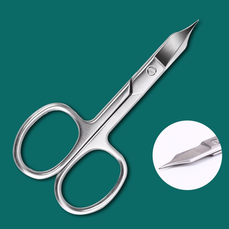 Stainless Steel Curved Nail Scissors Manicure Pedicure Grooming Tool Scissors for Finger &amp; Toe Nail Care 27RC