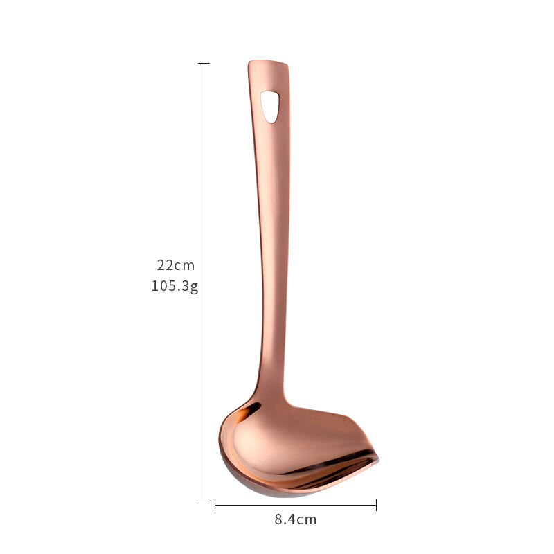 1 Piece of 304 Stainless Steel Long-handled Soup Ladle with Slotted Soup Duckbill-shaped Kitchen Utensils big spoon: Grey