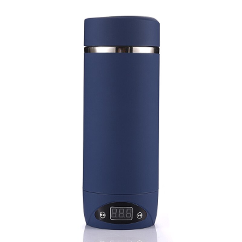 Mini Elektrische Wasserkocher Reise Heißer Wasser Heizung Tasse Heizung Eintopf Quikly Herd Tragbare Kessel Thermische Tee Topf: blue / US