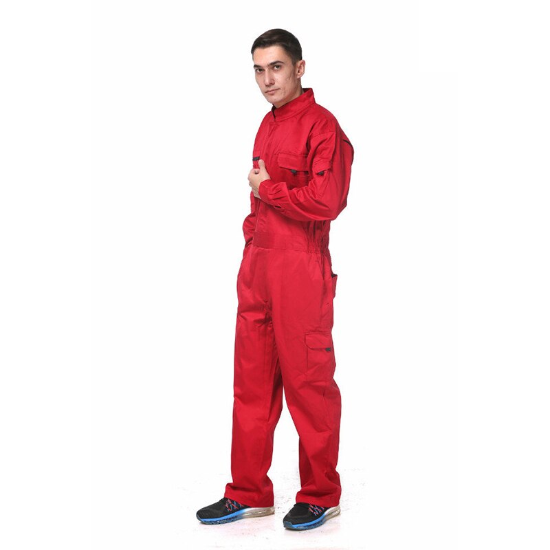 100% Katoen Rode Werken Overall Industriële Werkkleding Kleding Monteur Overall Voor Mannen: Red / XXL-185-104
