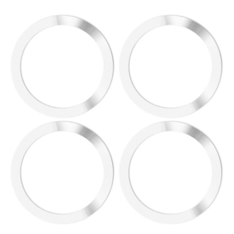 Anillos de Metal redondos universales para cargador inalámbrico Qi, soporte de montaje magnético para coche, para teléfonos inteligentes iPhone, 4 Uds.