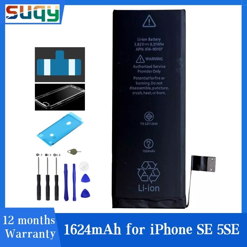 Suqy for Iphone 4/4s/5/5s/5c/se/6/6 Plus/6s/6s Plus/7/7 Plus/8/8 Plus Battery Accumulator for Apple IPhone 5s 0 Cycle Batteries: for iphone se