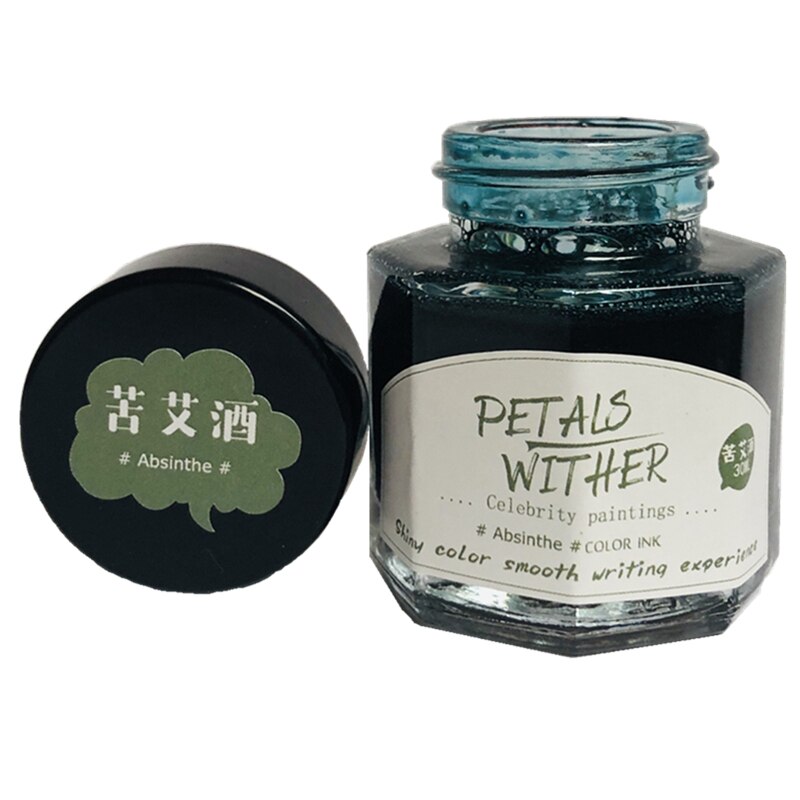 30ml Handmade Gold Powder Ink Color Ink Dip Pen Felt Pens Glass Pen Rose Gold Color Glitter Pastel Ink Gold Silver Powder