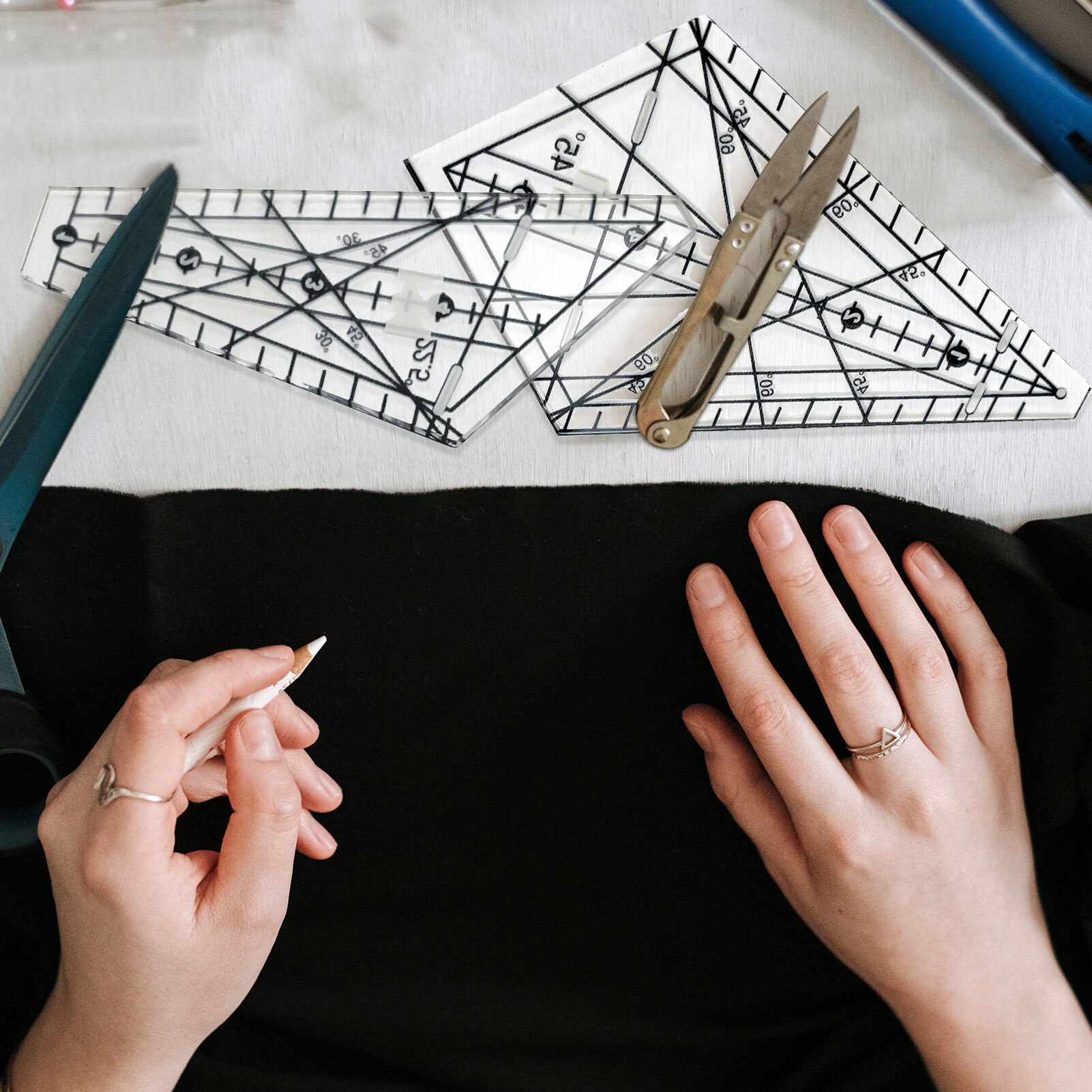 Transparent Grids Quilting Rulers Durable Acrylic Quilting Ruler Art Ruler Sewing Rulers and Templates for Innovative Quilting