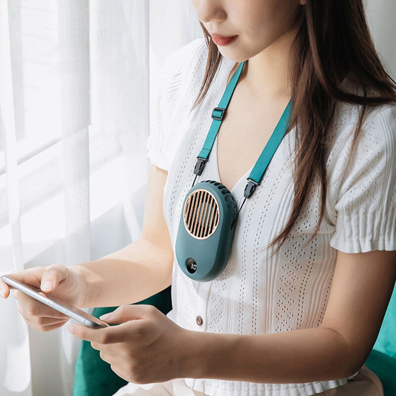 Hals hængende mini ventilator rejser udendørs bærbar ventilador desktop lille ventilator luftkøler sommer håndholdt ventilator ventilator