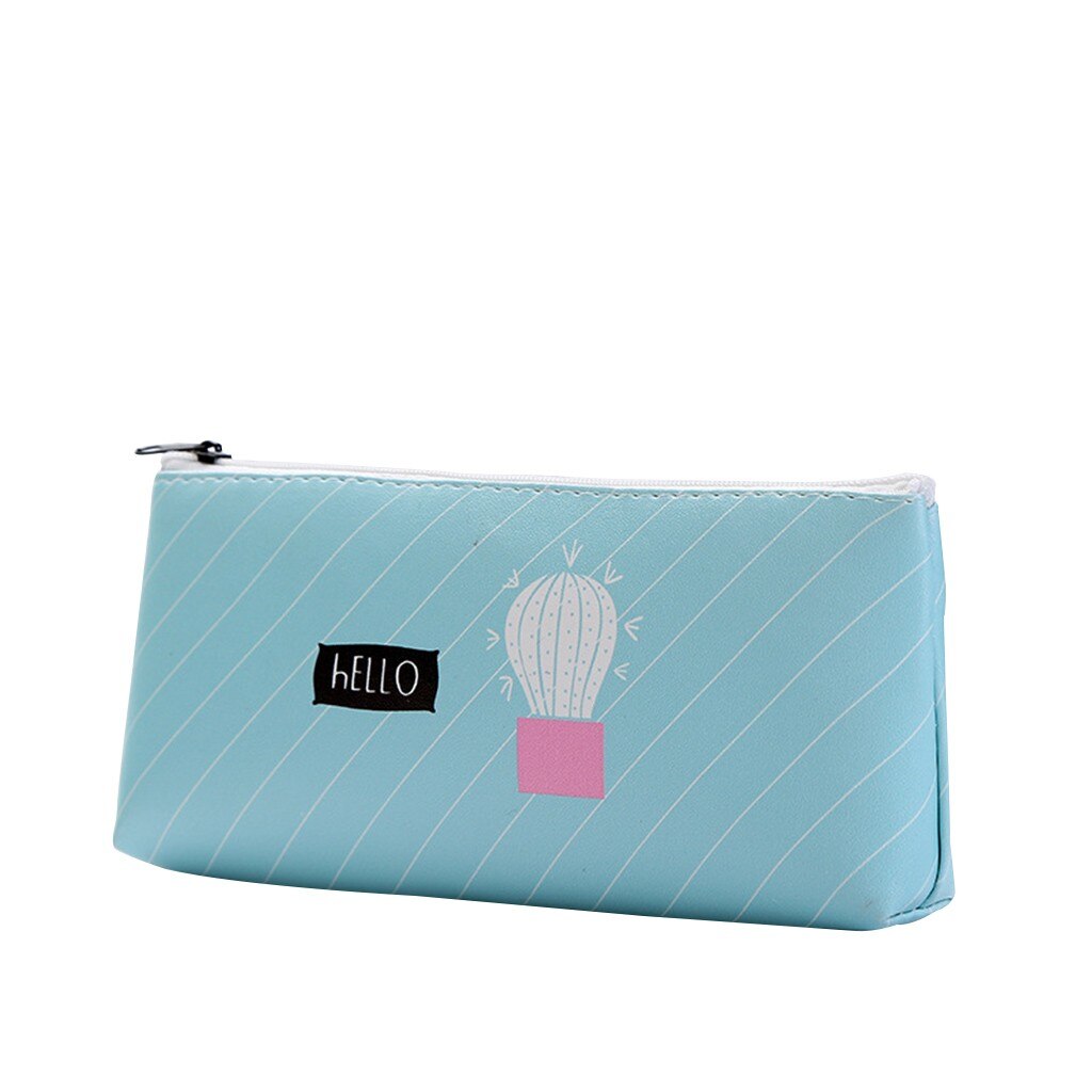 Snelle Levering Leuke Cartoon Leren Briefpapier Creatieve Cactus Etui Duurzaam En Praktische Product