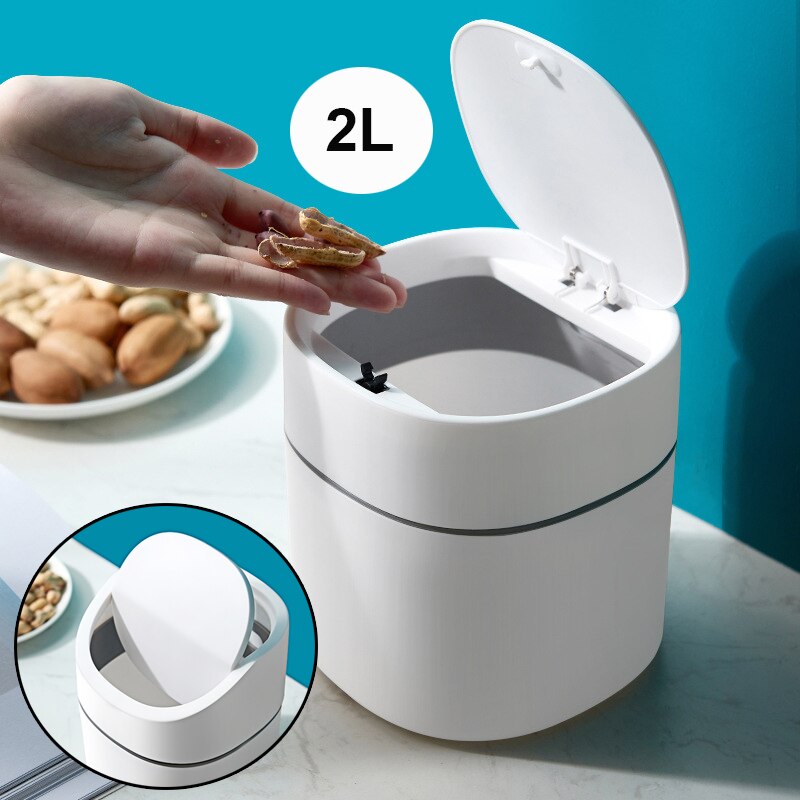 mini trash can bin dump desktop garbage plastic bucket table Food residue processor Household goodsbedroom office accessories