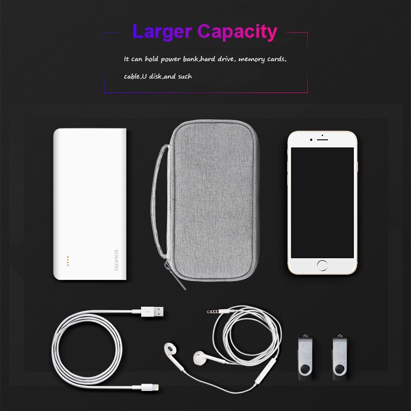 Bubm Draagbare Reizen Power Bank Case Box Hdd Case Voor Hard Drive Disk Usb Kabel Externe Opslag 30000 Mah Powerbank case