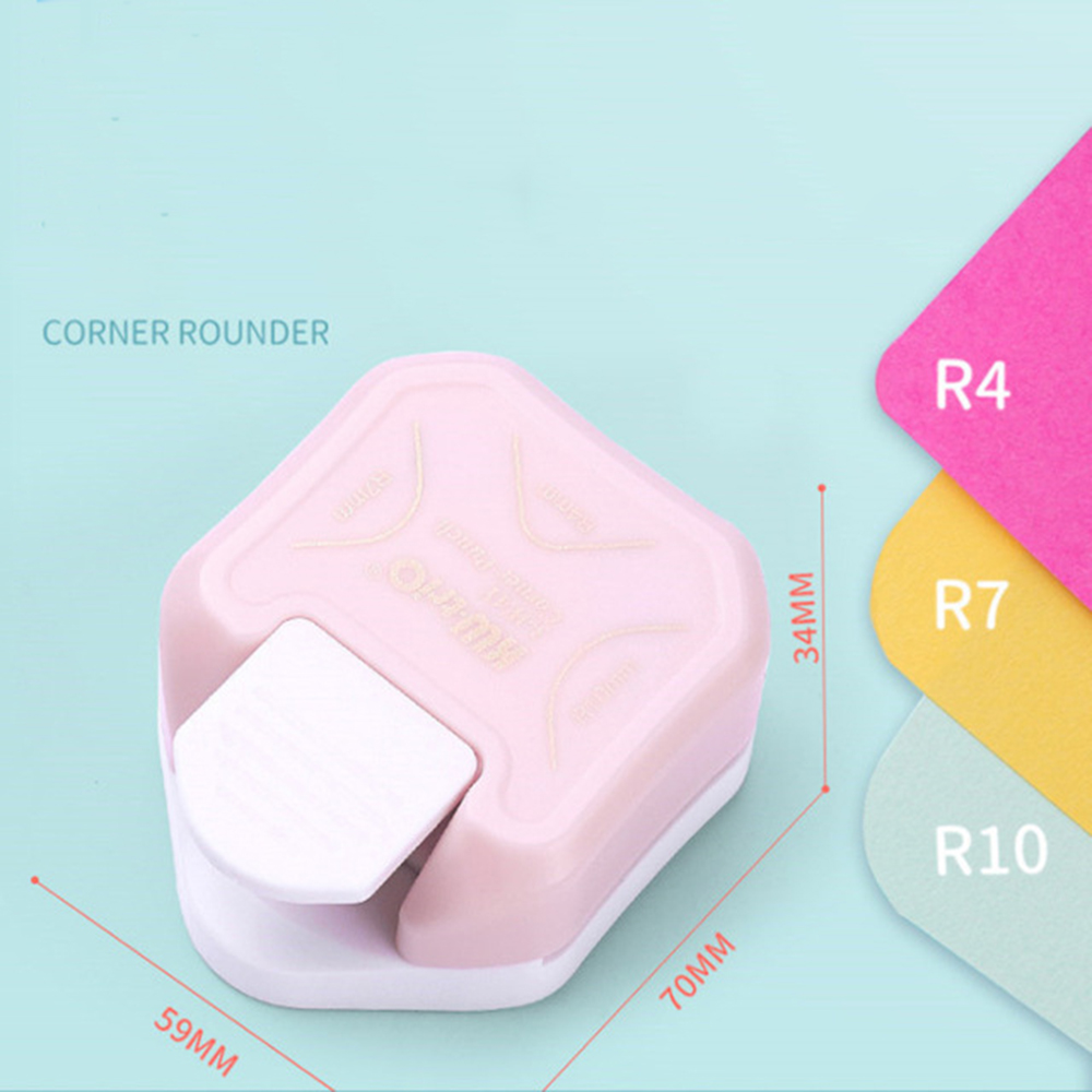 Arrondisseur d'angle de carte en papier R4, 4 mm, outil découpe photo, album, carnet, perforateur, idéal pour le bricolage DIY,: R4 R7 R10 pink
