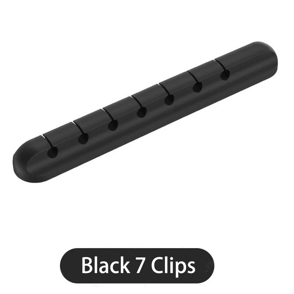 Clips de soporte de Cable adhesivo, organizador de cables de gestión de cables para escritorio, Cable de carga USB, mesita de noche, Cable de alimentación, Cable de ratón: Azul