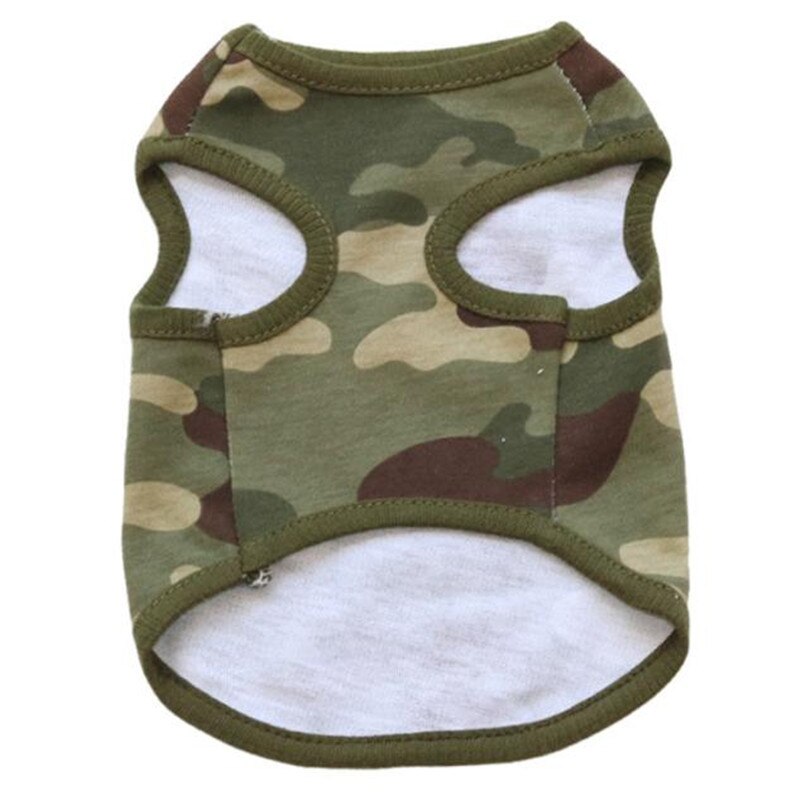 Mode Woodland Camouflage Kostuum Katoenen Vest Hond Kleren Teddy Huisdier Kleding Zomer Leuke Pet Puppy mouwloze hond T-shirt