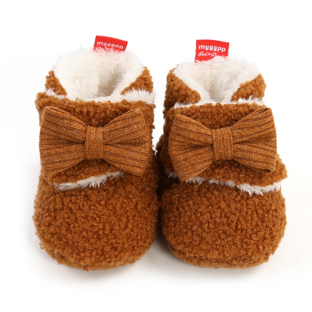 Zapatos cálidos para gatear de otoño e invierno, botines para bebé recién nacido, Zapatillas para niño y niña, Zapatillas para primeros pasos de flor de piel de 0 a 18M