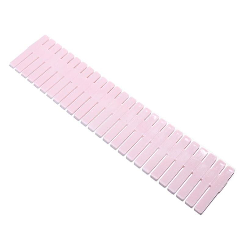 Bricolage tiroir diviseur ménage boîte de rangement panneau de séparation gain de place maison organisateur outils maquillage sous-vêtements organisateur tiroir: 4Pcs-Light Pink