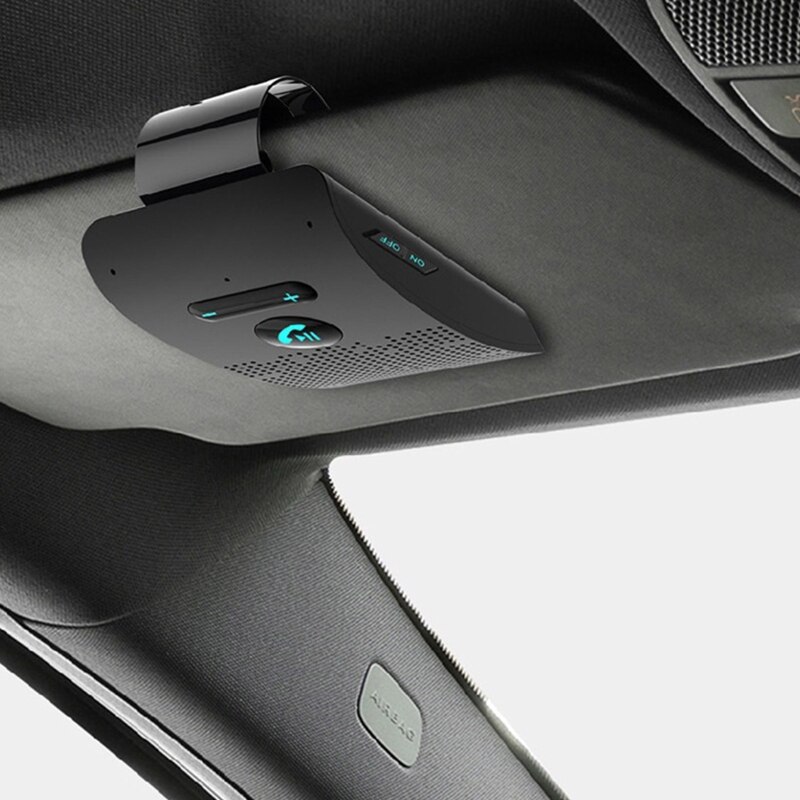 Bluetooth-compatible Speakerphone Wireless Car Kit for Handsfree Talking Car Stereo Music Receiver Player Built-in Mic