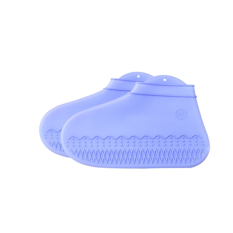 Reusable Rain Shoe Covers Latex Waterproof Rain Shoes Covers Slip-resistant Rubber Rain Boot Overshoes S/M/L Shoes Accessories: Blue Color / S