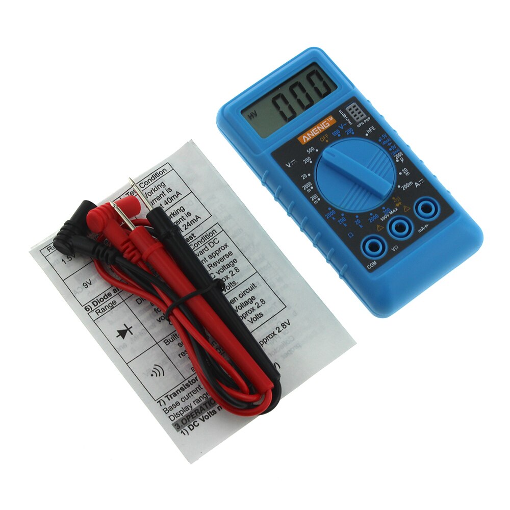 Mini digital multimeter med summer överbelastningsskydd ficka spänning ampere ohm mätare dc ac lcd bärbar dropshiping