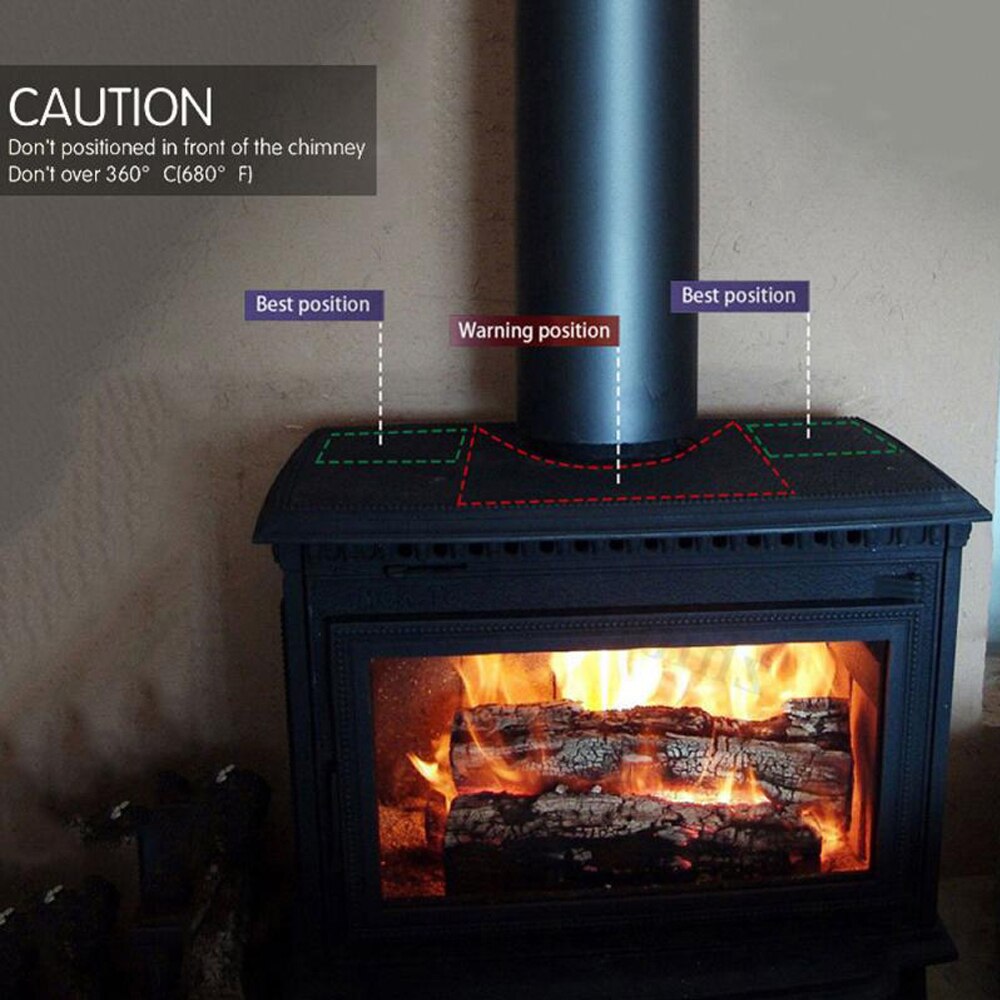 Heat Powered Stove Fan Thermal Power Fireplace Fan Heat Powered Wood Stove Fan Quiet Fan Home Efficient Heat Distribution