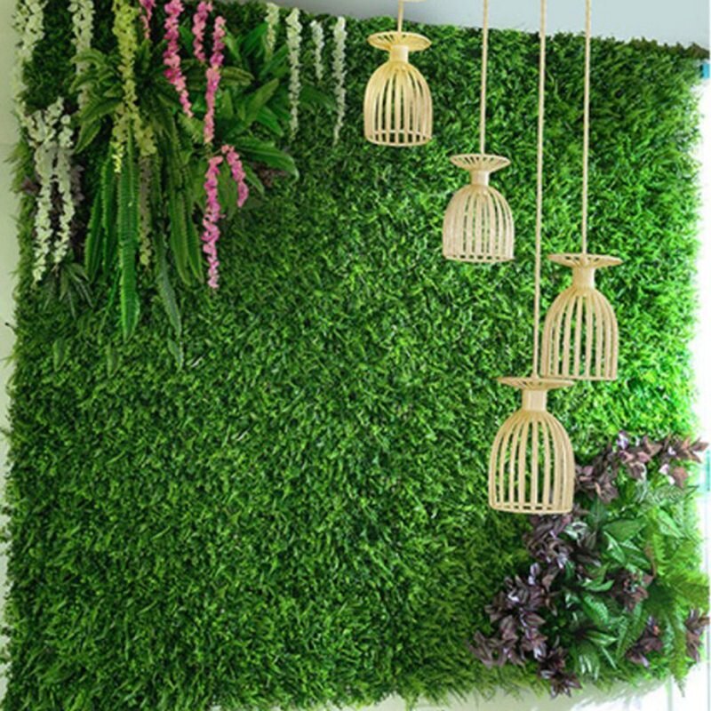 Panel de pared de césped Artificial para prado Artificial, 60x40cm, para decoración de boda o hogar-9 #