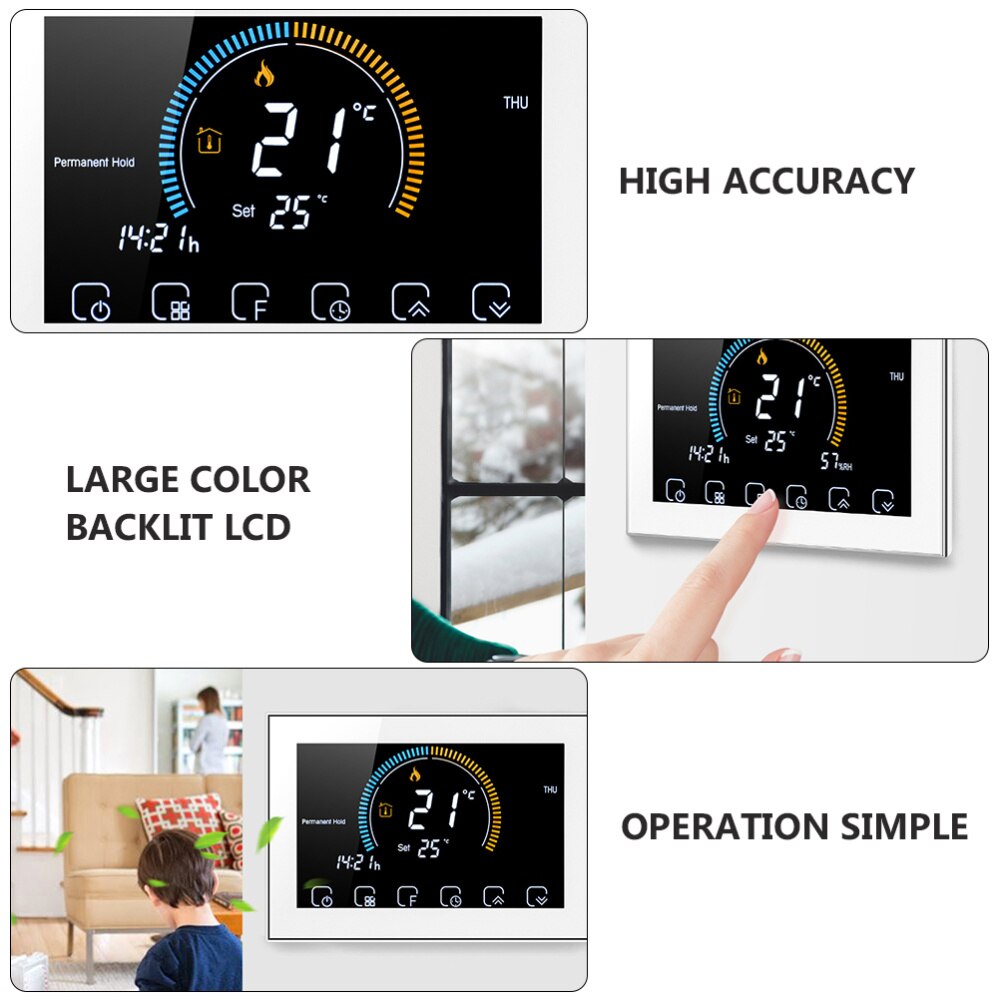 1 Set Smart Thermostat WI-FI Smart Thermostat Household Programmable Thermostat dont support WIFI