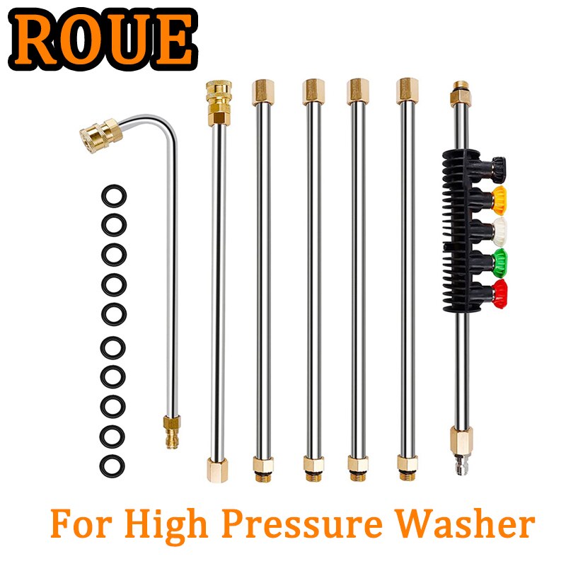 Boquillas de arandela ROUE, herramienta de limpieza, varitas de extensión, boquilla de limpiador de techo para Karcher K2 K3 K4 K5 K6 K7, limpiador de alta presión