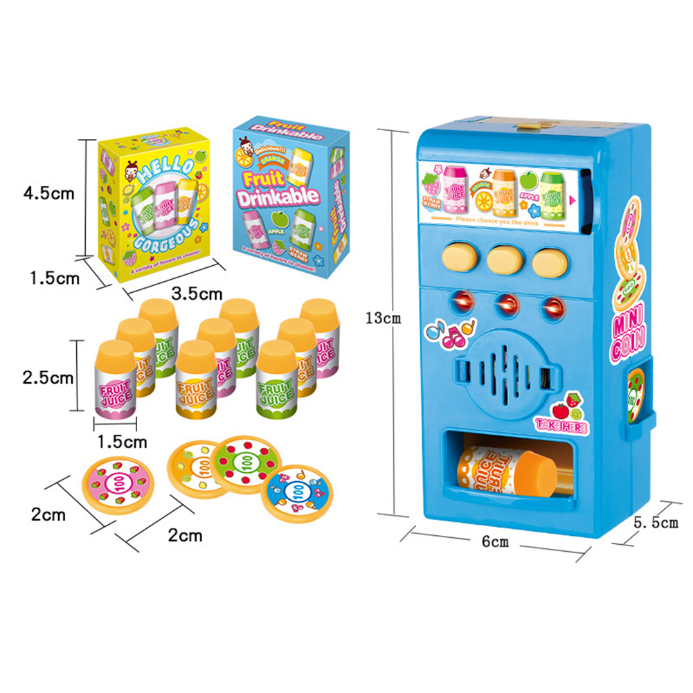 Children Simulated LED Sound Vending Machine Kit Pretend Play Education Toy Children the Best House