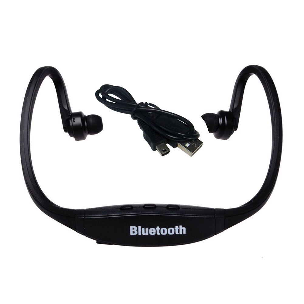 Universal Handfree Sport Bluetooth Wireless Headset Stereo Headphone Earphone: Black