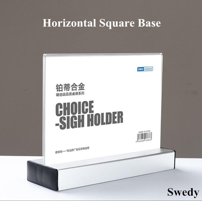 A4 210x297mm Countertop Acrylic Sign Holder Brochure Holder Display Stand Table Menu Holder Paper Poster Frame: 4
