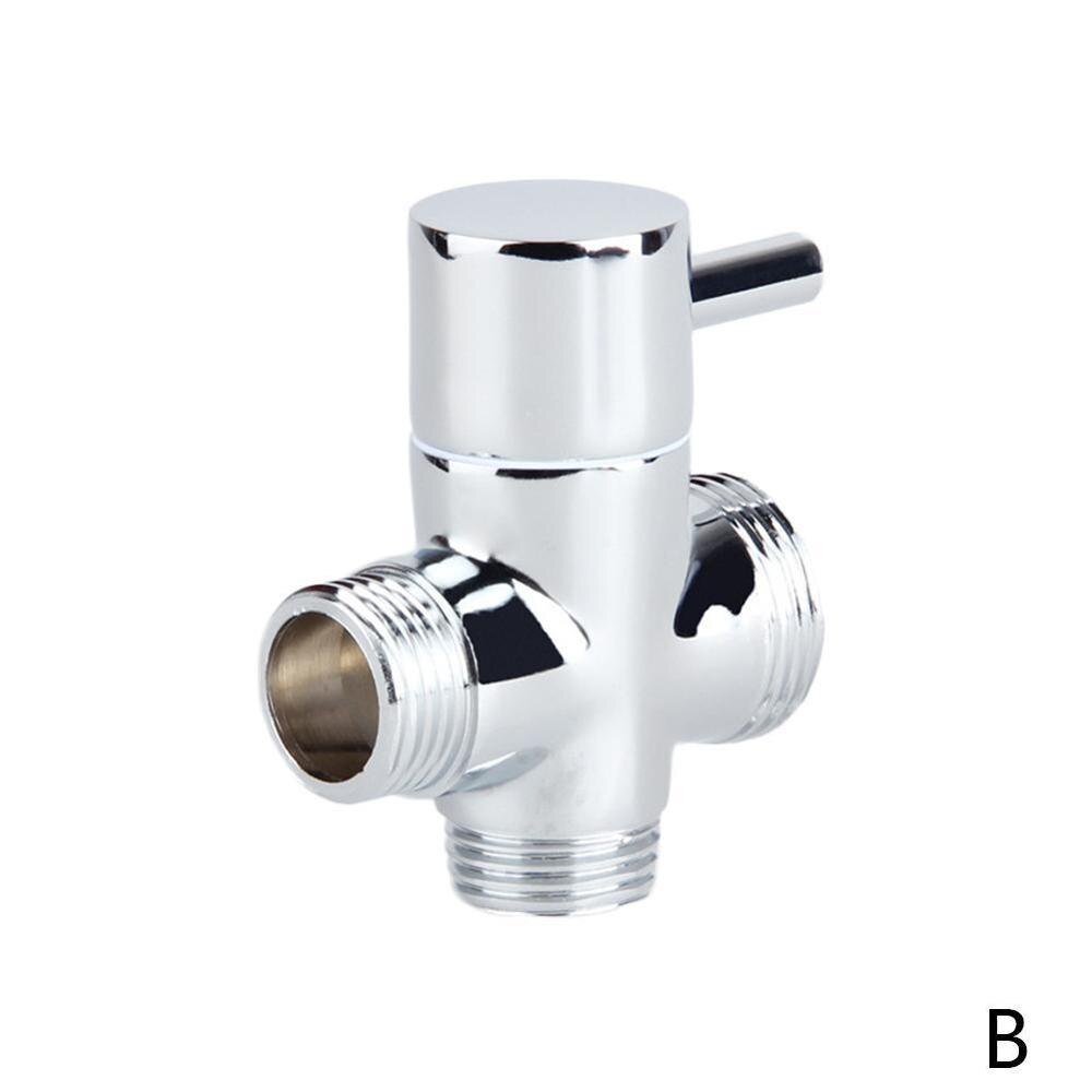 Brass Diverter Valve 3 way Water Separator Shower Tee Adapter Adjustable Shower Head Diverter Valve Bathroom Accessories: B
