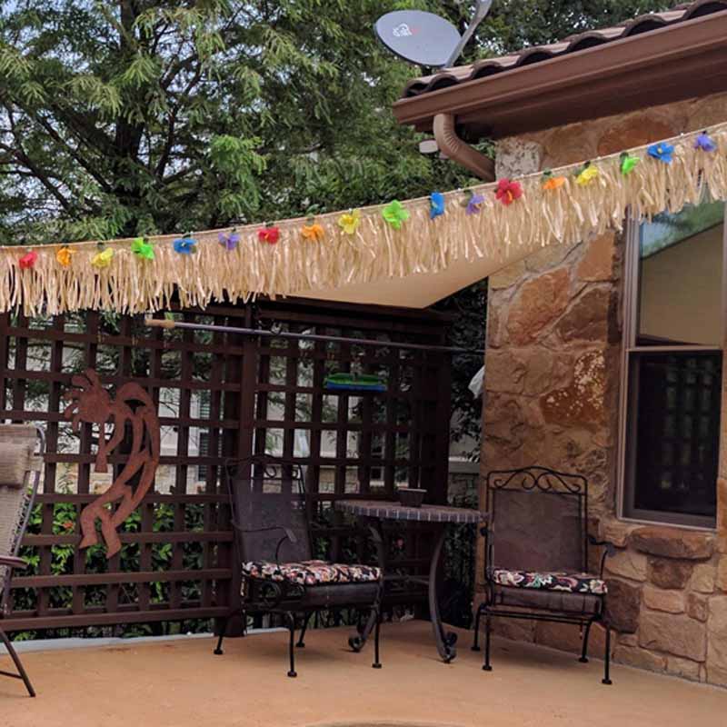 Table Skirt Tropical summer Hawaiian luau party Moana birthday Gender Reveal beach garden wedding bridal baby shower decoration