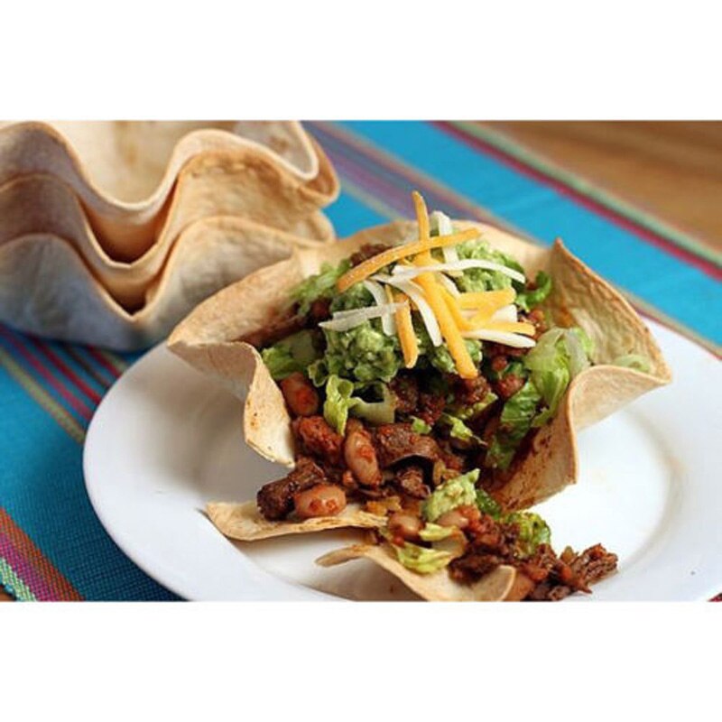 1pc 6 tortillapanna set nonstick taco salladsskål bakform köksredskap svart