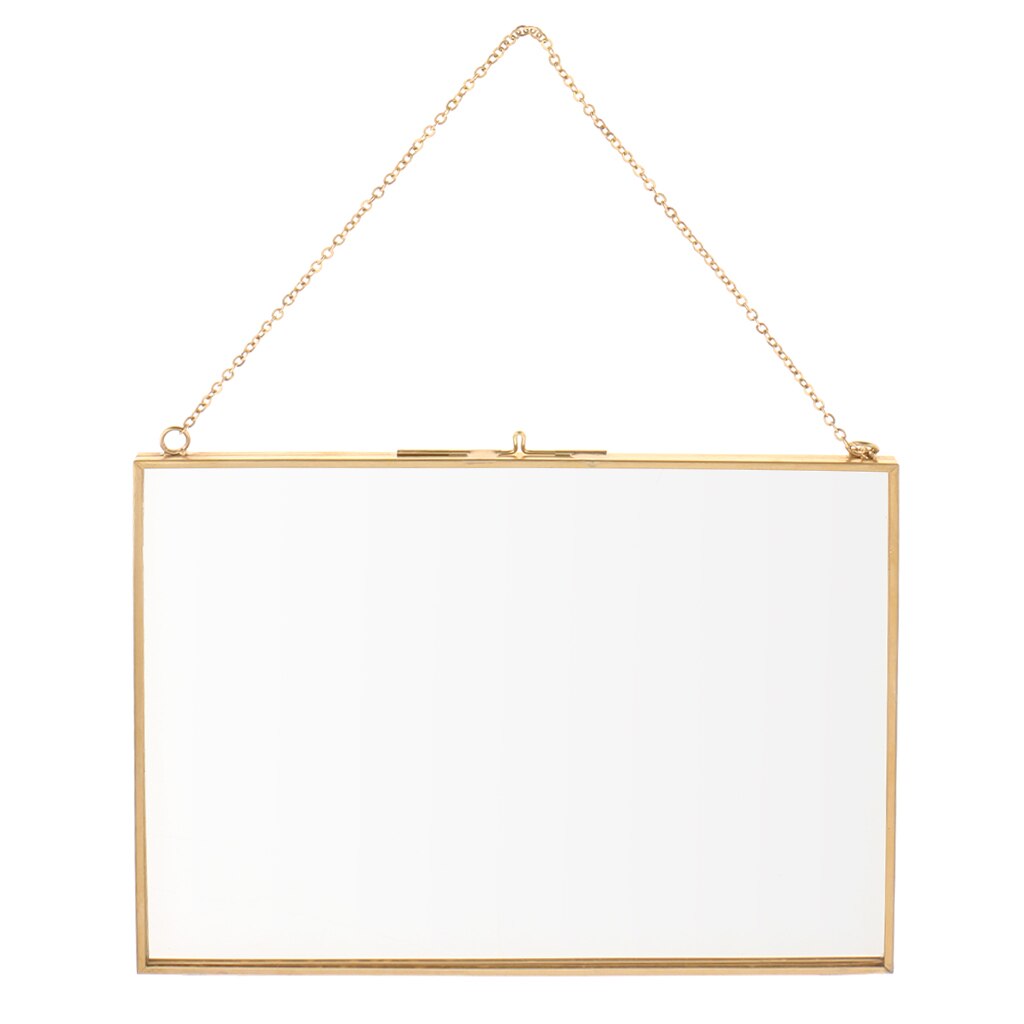 1 Piece Double Sided Glass Hanging Photo Frame Wall Frame Flower Plant Specimen Portrait Display Frame Holder: A 22x16cm