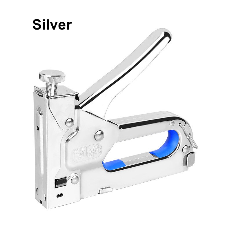 Staple Gun 3 in 1 DIY Home Decoration Furniture Stapler Manual Nail Gun with 1000 Staples Nailer: Silver