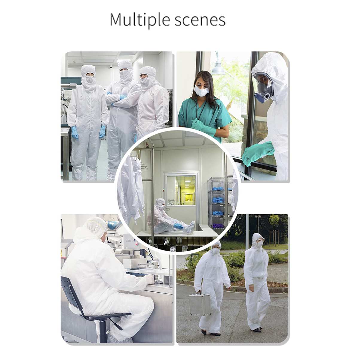 Reusable Disposable Waterproof Oil-Resistant Protective Coverall for Spary Painting Decorating Clothes Overall Suit Workwear