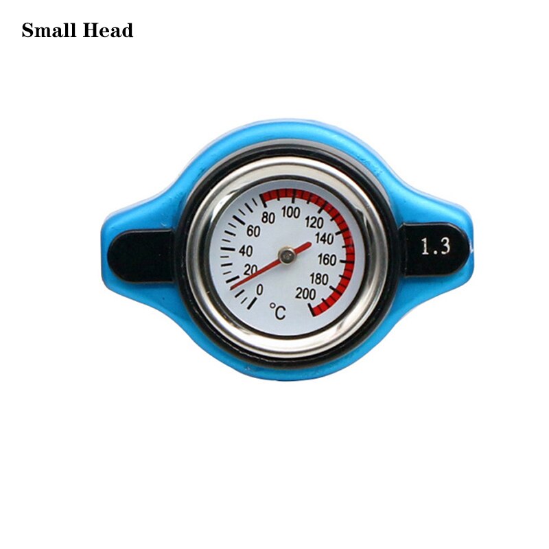 Radiator Cap - D1 Spec Thermo Gauge - 0.9/1.1/1.3 Bar - Aluminum Alloy & Silica Gel - For Cars & Motorcycles: Small Head1.3