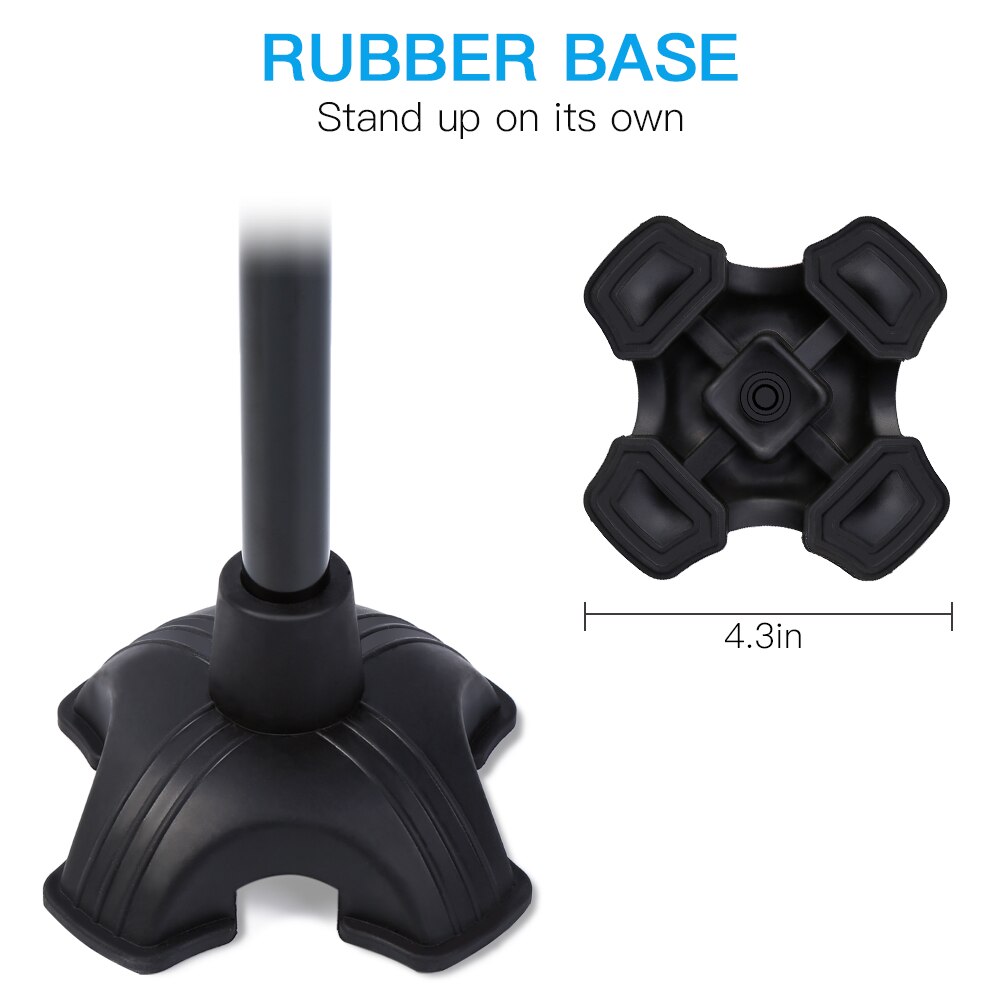 Self Standing Folding Walking Cane Lightweight Walking Stick With LED Light And Cushion Handle Suitable Height Rang 150-190cm