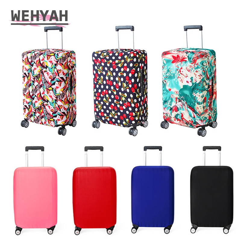 Wehyah Stretch Luggage Cover Suitcase Covers Travel Accessories Printed Striped Dust Cover 18&#39;&#39;-20&#39;&#39; Protective Case Solid ZY133