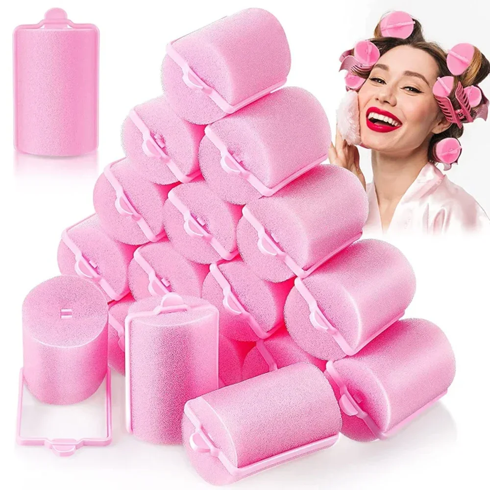 10 Stuks Zachte Spons Schuim Kussen Haar Rollen Slapen Krulspelden Kappers Kit Diy Thuis Haar Styling Tool Kapsalon Voor Kapper